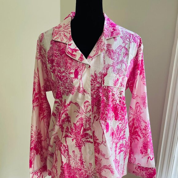 BRAND NEW Hand Block Print Cotton Pajama Set Bridesmaid Pajamas Dresses - Picture 4 of 9